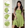 image:imageScarlet Darkness Corset Mini Sundress Chiffon Homecoming Dress for WomenGray Green