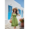 image:imageScarlet Darkness Corset Mini Sundress Chiffon Homecoming Dress for WomenGreen