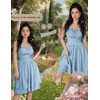 image:imageScarlet Darkness Corset Mini Sundress Chiffon Homecoming Dress for WomenLight Blue