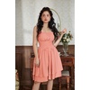 image:imageScarlet Darkness Corset Mini Sundress Chiffon Homecoming Dress for WomenOrange