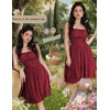 image:imageScarlet Darkness Corset Mini Sundress Chiffon Homecoming Dress for WomenWine Red
