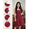 image:imageScarlet Darkness Corset Mini Sundress Chiffon Homecoming Dress for WomenWine Red