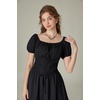 image:imageScarlet Darkness Corset Top for Women Crop Renaissance Shirt Plus Size Tops Pirate Witchy BlouseBlack