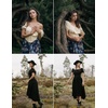 image:imageScarlet Darkness Corset Top for Women Crop Renaissance Shirt Plus Size Tops Pirate Witchy BlouseBlack