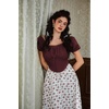 image:imageScarlet Darkness Corset Top for Women Crop Renaissance Shirt Plus Size Tops Pirate Witchy BlouseDark Wine