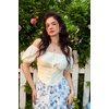 image:imageScarlet Darkness Corset Top for Women Crop Renaissance Shirt Plus Size Tops Pirate Witchy BlouseIvory