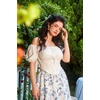 image:imageScarlet Darkness Corset Top for Women Crop Renaissance Shirt Plus Size Tops Pirate Witchy BlouseWhite