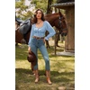 image:imageScarlet Darkness Corset Tops for Women Long Sleeve Renaissance Shirt BlouseBlue