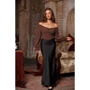 image:imageScarlet Darkness Corset Tops for Women Long Sleeve Renaissance Shirt BlouseBrown