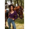image:imageScarlet Darkness Corset Tops for Women Long Sleeve Renaissance Shirt BlouseDeep Purple