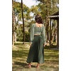 image:imageScarlet Darkness Corset Tops for Women Long Sleeve Renaissance Shirt BlouseGreen