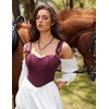 image:imageScarlet Darkness Corset Tops for Women Vintage Sweetheart Fishboned BustierMauve Wine