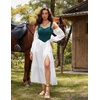 image:imageScarlet Darkness Corset Tops for Women Vintage Sweetheart Fishboned BustierTeal Green