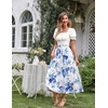 image:imageScarlet Darkness Floral Maxi Skirts for Women Summer Victorian Long SkirtAzure Mist