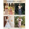 image:imageScarlet Darkness Floral Maxi Skirts for Women Summer Victorian Long SkirtAzure Mist
