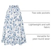 image:imageScarlet Darkness Floral Maxi Skirts for Women Summer Victorian Long SkirtBluewhite Floral