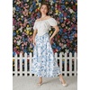 image:imageScarlet Darkness Floral Maxi Skirts for Women Summer Victorian Long SkirtBluewhite Floral