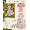 image:imageScarlet Darkness Floral Maxi Skirts for Women Summer Victorian Long SkirtBlush Pink