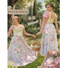 image:imageScarlet Darkness Floral Maxi Skirts for Women Summer Victorian Long SkirtBlush Pink