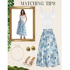 image:imageScarlet Darkness Floral Maxi Skirts for Women Summer Victorian Long SkirtBoho Blue