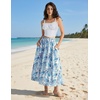 image:imageScarlet Darkness Floral Maxi Skirts for Women Summer Victorian Long SkirtBoho Blue