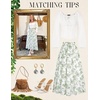 image:imageScarlet Darkness Floral Maxi Skirts for Women Summer Victorian Long SkirtGreen Floral