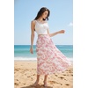 image:imageScarlet Darkness Floral Maxi Skirts for Women Summer Victorian Long SkirtRed Floral