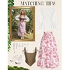 image:imageScarlet Darkness Floral Maxi Skirts for Women Summer Victorian Long SkirtRed Floral