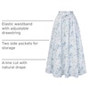 image:imageScarlet Darkness Floral Maxi Skirts for Women Summer Victorian Long SkirtSoft Blue