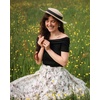 image:imageScarlet Darkness Floral Maxi Skirts for Women Summer Victorian Long SkirtTwilight Blossom