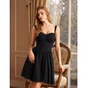image:imageScarlet Darkness Lace Corset Mini Dress with Pocket Women Teens Grad OutfitBlack