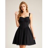 image:imageScarlet Darkness Lace Corset Mini Dress with Pocket Women Teens Grad OutfitBlack