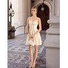 image:imageScarlet Darkness Lace Corset Mini Dress with Pocket Women Teens Grad OutfitCream