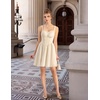 image:imageScarlet Darkness Lace Corset Mini Dress with Pocket Women Teens Grad OutfitCream