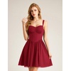 image:imageScarlet Darkness Lace Corset Mini Dress with Pocket Women Teens Grad OutfitRed