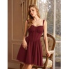 image:imageScarlet Darkness Lace Corset Mini Dress with Pocket Women Teens Grad OutfitWine