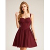 image:imageScarlet Darkness Lace Corset Mini Dress with Pocket Women Teens Grad OutfitWine
