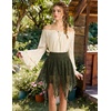 image:imageScarlet Darkness Lace Mini Skirts for Women Renaissance Boho Short SkirtArmy Green