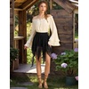 image:imageScarlet Darkness Lace Mini Skirts for Women Renaissance Boho Short SkirtBlack