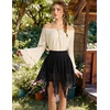 image:imageScarlet Darkness Lace Mini Skirts for Women Renaissance Boho Short SkirtBlack