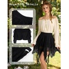 image:imageScarlet Darkness Lace Mini Skirts for Women Renaissance Boho Short SkirtBlack