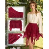 image:imageScarlet Darkness Lace Mini Skirts for Women Renaissance Boho Short SkirtRed