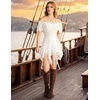 image:imageScarlet Darkness Lace Mini Skirts for Women Renaissance Boho Short SkirtWhite