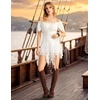 image:imageScarlet Darkness Lace Mini Skirts for Women Renaissance Boho Short SkirtWhite
