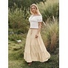 image:imageScarlet Darkness Long Skirts for Women Flowy Tiered Renaissance Maxi SkirtApricot