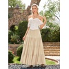 image:imageScarlet Darkness Long Skirts for Women Flowy Tiered Renaissance Maxi SkirtApricot