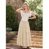image:imageScarlet Darkness Long Skirts for Women Flowy Tiered Renaissance Maxi SkirtApricot