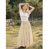 image:imageScarlet Darkness Long Skirts for Women Flowy Tiered Renaissance Maxi SkirtApricot