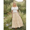 image:imageScarlet Darkness Long Skirts for Women Flowy Tiered Renaissance Maxi SkirtApricot
