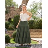 image:imageScarlet Darkness Long Skirts for Women Flowy Tiered Renaissance Maxi SkirtArmy Green